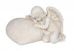 Kapų statulėlė 4Living "Angelas su &scaron;irdimi", baltos sp., 13 x 18 x 10,5 cm.