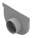 Galinė sienelė ACO Easyline 855207, pilka, DN50