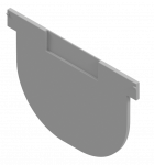 Galinė sienelė ACO Easyline 855209, pilka