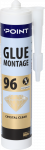 Montažiniai klijai POINT 96, ypatingai skaidrūs, 280 ml