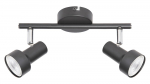Kryptinis &scaron;viestuvas RABALUX Konrad, GU10, 2 x 50W, 230V, IP20, metalinis, juodos sp., 260 x 140 x 8