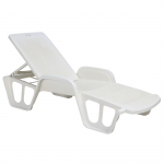 Plastikinis sulankstomas pliažo gultas Lettino Pool POL027BI, baltos sp.