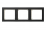 Rėmelis LIREGUS Epsilon, 3 vietų, matinės juodos sp., K14-245-03.E/BG
