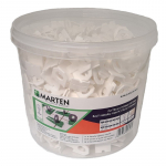 Plytelių inkaras MARTEN, storis 1 mm, 7-15 mm, i&scaron;lyginimo sistemai, baltas, 400 vnt.