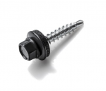 Stoginiai savisriegiai KOELNER, 4,8 x 28 mm, 250 vnt. Cinkuoti, su tarpine, RAL8019, RR32