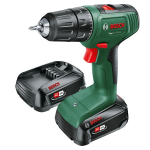 Akumuliatorinis suktuvas BOSCH Green Easy Drill 18V-40, 18V, 2 x 2 Ah akumuliatoriai, maks. sukimo m