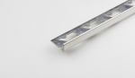 Kampas plytelėms ARCANSAS 061Sl/430, 2500 x 23 x 10 mm, nerūdijančio plieno, i&scaron;orinis, "edge". polir