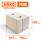 Mūro blokas&nbsp;ARKO M18 15 Mpa, matmenys 340 x 180 x 198 mm