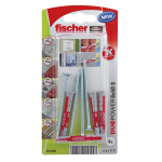 Dvikomponenčiai kai&scaron;čiai FISCHER Duopower, su varžtu 6 x 50 mm, 4 vnt.