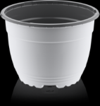 Plastikinis pakabinamas vazonėlis VS, baltos spalvos, skersmuo 19 cm., auk&scaron;tis 12,8 cm., tūris 2,5 l