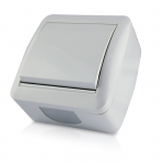 Jungiklis ORRO 8001-01, 1 klavi&scaron;o, pavir&scaron;inis, baltos spalvos, 10 A, 250 V