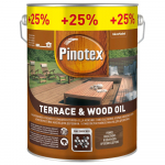 Aliejus terasoms PINOTEX Terrace&Wood Oil, 4+1 l, tikmedžio spalvos