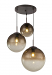 Pakabinamas &scaron;viestuvas GLOBO Varus, E27, 3 x 40W, 230V, rudos sp. metalas, gintaro sp. stiklas, 510