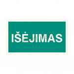 Informacinis ženklas, i&scaron;ėjimas, 130 x 230 mm, lipdukas, &scaron;vytintis