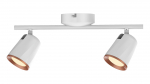 Kryptinis &scaron;viestuvas RABALUX Solange, LED, 2 x 6W, 230V, 3000K, 2 x 380 lm, IP20, metalinis, baltos