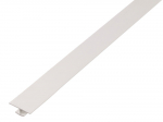Plastikinis sujungimo profilis H formos, matmenys 1 x 4 x 25 x 1000 mm, baltos spalvos, 484699