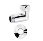 Kampinė pajungimo jungtis WELLMER, chromuota, blizgi su veržlė MF, 1/2" x 1/2", 10305B