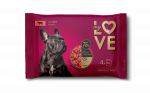 Konservuotas &scaron;unų ėdalas MY LOVE, su jautiena, 4x100 g