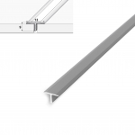 Aliumininis grindų profilis HESORA H 22T D2, 1,3 x 0.9 x 250 cm, universalus, lankstus, mat.sidabro