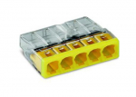 Jungtis laidams WAGO 2273-205/5, geltonos spalvos, 5 vnt.