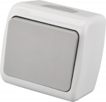 Jungiklis ORRO A550190003, 1 klavi&scaron;o, pavir&scaron;inis, IP44, 10A 250V, pilkos spalvos, E8005-01