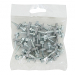 Stoginiai savisriegiai ETANCO, 4,8 x 35 mm, 25 vnt., cinkuoti, su tarpine, tamsiai rudos spalvos RAL