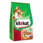 Sausas kačių ėdalas KITEKAT, su vi&scaron;tiena ir daržovėmis, 300g