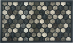 Kilimėlis LAKO Hexagon, 45 x 75 x 0,9 cm, 100% poliamidas, rudas, S11530-118, Indija