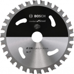 Kietmetalio pjovimo diskas BOSCH Standard for Steel, 136 x 20 x 1,6 MM, 30 dantų