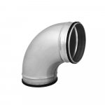 Alkūnė ALNOR PBG-90-160, d160 mm-90&deg;, su tarpine, cinkuota skarda