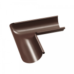 Latako i&scaron;orinis kampas BILKA, skersmuo 125mm, 90 laipsnių, &scaron;okolado spalva, RAL8017