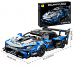 Konstruktorius McLaren Senna Blue, 548 dalys, su spyruoklinio mechanizmo funkcija, 27x15x7 cm, 1:18,