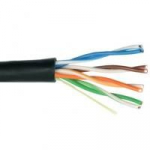 Kompiuterinis kabelis Cat5E/Utp(Cu), 4x2x0,5 neekranuotas, viengyslis, varinis, PE, juodos spalvos,