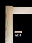 Durų apvadų komplektas AD-4, 5,5 m, matmenys 12 x 70 mm (2vnt. 2200mm ir 1 vnt. 1100mm) ,lygus, pu&scaron;i