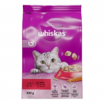 Sausas kačių ėdalas WHISKAS Adult, visavertis pa&scaron;aras su jautiena, 300 g
