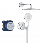 Potinkinė du&scaron;o sistema GROHE PRECISION SMARTCONTROL su termostatu, Vitalio Rain Mono 310mm lietaus g