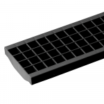 Plastikinės grotelės latakui DAKOTA PEGASUS&reg; PLUS, juodas, 1000 x 130 mm
