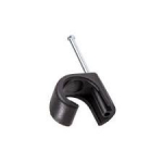 Laikiklis kabeliui BALTPLAST 8-12/25J, 8-12 mm, su vinuku, apvaliam kabeliui, juodos sp., 25 vnt.