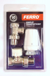 Termostatinių radiatorių vožtuvų rinkinys FERRO, 1/2", tiesus, ZTM07