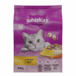 Sausas kačių ėdalas WHISKAS Adult, visavertis pa&scaron;aras su vi&scaron;tiena, 800 g
