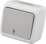 Perjungiklis ORRO A550190007, 1 klavi&scaron;o, pavir&scaron;inis, IP44, 10A 250V, pilkos spalvos, E8005-31