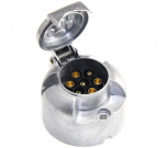 Priekabos jungties lizdas ALBURNUS, 7 kontaktų, apvali, aliumininė