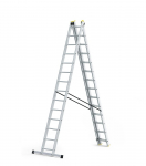 Profesionalios kopėčios HERVIN EQUIPMENT+, aliuminės, universalios, dvipusės, i&scaron;traukiamos, 3x14 pak