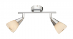 Kryptinis &scaron;viestuvas GLOBO Tadeus, E14, 2 x 40W, 230V, chromas, stiklas, 250 x 150 mm, 54919-2