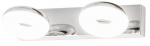 Vonios &scaron;viestuvas RABALUX Beata, LED, 2 x 5W, 230V 50Hz, 4000K, 2 x 465 lm, IP44, chromo sp., 55 x 2