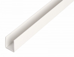 Plastikinis profilis U formos, matmenys 1 x 10 x 10 x 21 x 1000 mm, 484538