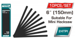 Pjūklo metalui geležtė TOTAL, Mini, 65 Mn, 152mm, 24T, 10 vnt. TMHSB1501