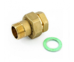 I&scaron;ardomas sujungimas GENERAL FITTINGS, žalvarinis, tiesus, vidus/i&scaron;orė, 1/2", plok&scaron;čia