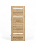 Laminuotos vidaus durys su užlaida VIVENTO PL-04, kairinės, spl. Halifax oak, 2030x844x40 mm
