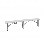 Sulankstomas lauko suolas HATIS, 180 x 28 x 43 cm, baltas